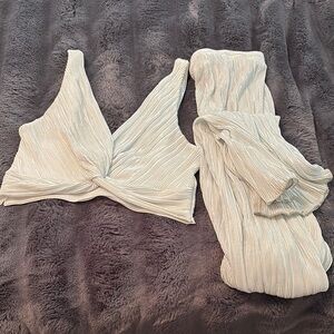 Elegant Silver Two-Piece Set